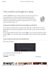 Maybe you would like to learn more about one of these? Como Escribir La Arroba En Tu Laptop Pdf Teclado Informatica