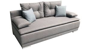Banquette Lit Montreal Coloris Gris Coussins Bleus Banquette Lit Coussin Bleu Et Banquette
