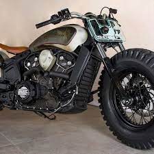 Indian Scout Fasttrack Bobber Custom Bike Indian Skaut Bobber Kastom Bajk