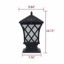 Kendal Large Outdoor Solar Lamp Post Light Powered Led Cap Light Water Resistant Pillar Light Black Sl 8406