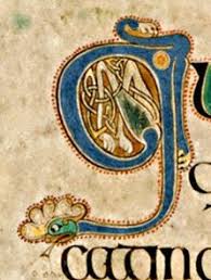 The Book Of Kells Initial Letter Q Graphic Illustrations From Old Time Manuscripts And Old Books Book Of Kells Book Art Celtic Art