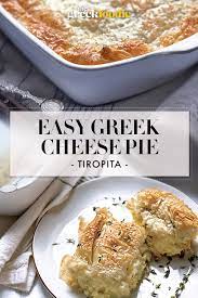 Easy Greek Cheese Pie Tiropita Recipe Greek Cheese Greek Recipes Cooking Recipes