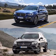 Photo Comparison Bmw X3 M40i Vs Mercedes Amg Glc43 Bmw X3 Bmw Bmw Models
