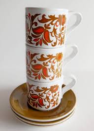 Tasses A Cafe Vintage Staffordshire Potteries Made In England 1970 Pottery Mugs Vintage Cafe Mugs