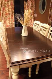A Painting Secret You Need To Know And A General Finishes Java Gel Stain Table Simple Southern Charm Java Stained Table Refinishing Furniture Table Makeover