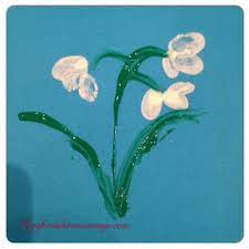 Hertfordshire Mummy Fingerprint Snowdrop Paintings Flower Crafts Kids Spring Art Art For Kids