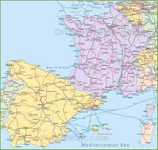 Maps of spain & portugal. Map Of Spain And France Map Of Spain France Map Map