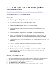 Acc 410 Wk 2 Quiz 1 Ch 1 All Possible Questions This Or That Questions Midterm Exam