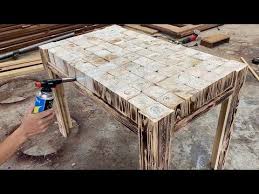 Amazing Design Ideas Woodworking Easy From Pallet Build A Outdoor Dining Table From Blocks Pallets Youtube In 2020 Pallet Block Ideas Outdoor Dining Table Pallet