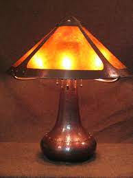 Dirk Van Erp Style Hand Forged Copper Arts And Crafts Lamp Light Crafts Copper Art Copper Lighting