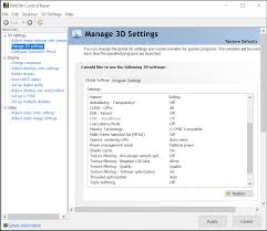 Many of the 3d settings in nvcp just don't work universally enough or have a tangible enough impact to recommend. Nvidia Geforce Driver Power Mode Settings Compared