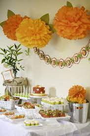 Little Clementine Baby Shower Kara S Party Ideas Baby Shower Fall Baby Shower Pumpkin Orange Baby Shower