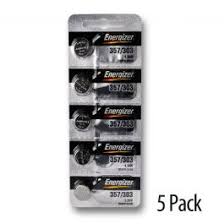 energizer 357 303 lr44 sr44 ag13 silver oxide battery 1 55 volt 5 pack 357 303