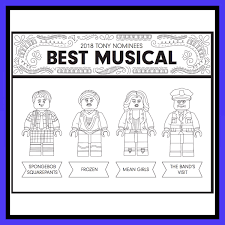 Great to use with markers, crayons, colored pencil, p Broadway Bricks On Twitter I M So Happy To Announce My Collaboration With Coloringbway They Have Made Two Awesome Coloring Pages Of This Years Thetonyawards Nominees In Brick Form Click Here For