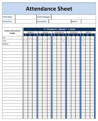 Attendance Sheet Word Template Word Templates For Free