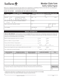 Anthem health plans of kentucky 1. 21 Printable Blue Cross Blue Shield Health Reimbursement Form Templates Fillable Samples In Pdf Word To Download Pdffiller