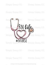 Rn Life Nurse Stethoscope Registered Nurse Pink Png Etsy Print Planner Nurse Digital Clip Art