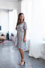 The Saige Green Floral Casual Dresses For Women Summer Boutique Pretty Skirts