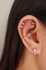 Trending Multiple Cartilage Ear Piercing Ideas Skull Bug Earring Studs Hoop Ring Www Impuria Com Nose Piercing Jewelry Ear Piercings Ear Piercings Helix