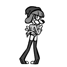 192679 - suggestive, artist:somemf, oc, oc only, oc:fifi (somemf), canine,  dog, mammal, poodle, anthro, plantigrade anthro, big grin, butt, clothes,  digital art, double peace sign, female, floppy ears, gesture, grayscale,  grin, hat,