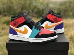 Jordan 1 Mid Black Green White Jordan 1 Mid Bred Multi Color Turbo Green 554724 125 Nike Shoes Outfits Kicks Shoes Shoes Sneakers Nike