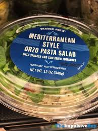 Trader Joe S Mediterranean Style Orzo Pasta Salad Jpg Orzo Pasta Orzo Pasta Salad Mediterranean Orzo Pasta Salad
