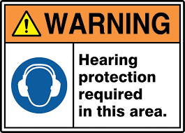 Ansi Iso Warning Safety Signs Hearing Protection Required In This Area