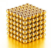PROLOSO Buckyballs Magnetic Ball Sculpture Toys for Intelligence Development and Stress Relief (5MM Set of 216 Balls), Gold/Sliver