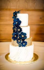Navy Blue And Gold Wedding Cake Navy Blue Wedding Cakes Navy Blue Gold Wedding Blue Gold Wedding