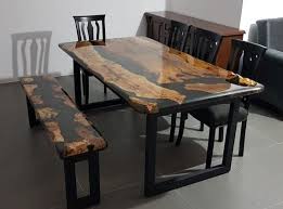 Epoxy Table Epoxy Resin Table Dinner Table Resin Table Wood Table Decor Wood Table