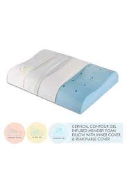 2kg elevate your sleep hygiene and restfulness by choosing from the array of. Buy The White Willow Cervical Orthopedic Memory Foam Cooling Gel King Size Contour Neck Support Sleeping Bed Pillow With Premium Organic Bamboo Removable Zip Cover Shoppers Stop