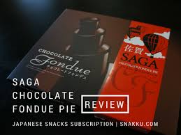 Review Saga Chocolate Fondue Pie Japanese Snacks Chocolate Fondue Fondue