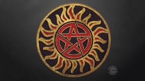 It is possible they were air brushed in the beginning of the series and they may be real now, or they may even have them in other places. Supernatural Anti Possession Symbol Doormat Quantum Mechanix