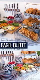 How To Set Up A Fun Cute And Easy Bagel Buffet For A Breakfast Or Brunch Party Perfect For Mother S Day Bridal Sho Brunch Party Easy Brunch Breakfast Party