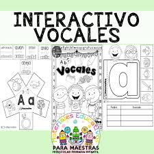 Actividades interactivas preescolar / actividades interactivas paara preescolar / primer día de.ejercicios de educacion infantil online o para imprimir : Cuaderno Interactivo De Vocales Materiales Educativos Para Maestras