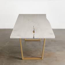 Made of distressed, reclaimed real wood with scissor jack port style feet. Whitewashed Ash Dining Table No 210 Elko Hardwoods Modern Live Edge Furniture Dining Coffee Tables Desks Benches