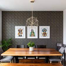 Dining room wallpaper sets the mood. 75 Beautiful Wallpaper Dining Room Pictures Ideas August 2021 Houzz