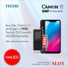 Tecno Camon 11 32GB from any SLOT store ...