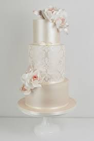 Champagne Damask Wedding Cake By Blossom Tree Cake Company Harrogate North Yorkshire Damask Wedding Cake Romantic Wedding Cake Wedding Cake Fresh Flowers