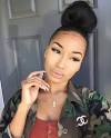 Natural Hair Messy Bun Black Girl