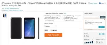 This phone is available in 64 gb, 128 gb storage variants. Malaysian Pre Orders For The Xiaomi Mi 6 Starting On July 31 Gsmarena Com News