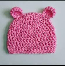 Baby Bear Hat Crochet Baby Hat Newborn Photo Prop Pink Baby Bear Hat Newborn Hat Newborn Bear Hat Baby Bear Beanie Baby Bear Cap