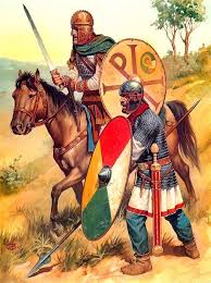 The imperial roman army was the terrestrial armed forces deployed by the roman empire from about 30 bc to 476 ad, the final period in the long history of the roman army. Late Eastern Roman Empire Cavalryman And Infantryman The Chi Rho Xp Symbol On One Of The Shields Indicate That Th Roman Empire Roman History Roman Britain