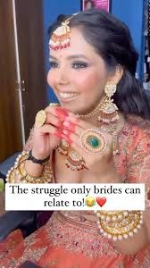 It’s not at all easy to be a Bride!🤪, Tag all the brides to be!❤️, MUA:  @makeovers_by_anchal , In frame: @surabhiverma19 , Outfit: @ranshcouture ,  Execution: @pclmediaofficial , Photography: ...