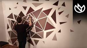 Connect with a painter instantly! How To Paint A Perfect Geometric Wall Easy Painting Youtube
