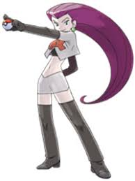 Later when she registers for the pokemon showcase throughout the series and her standard attire, she wears a very short sleeved and dark magenta short dress, a red belt on her waist and brown flats. Jessie Pokewiki