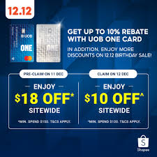 There is no minimum spend required and the cash rebates will be credited automatically into your uob one card account. Shopee Enjoy Up To 10 Cash Rebate And 18 Off On Our Facebook