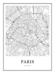 Paris Map Paris Print Large Map Paris City Map Paris Poster France Map Black And White Map In 2020 Paris Map Print Map Print Paris Map