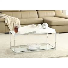 Share your heartfelt sentiments with this beautifully love lives here coffee table tray. Convenience Concepts Palm Beach Clear Glass Coffee Table With White Trays 131382w