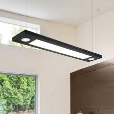 Contemporary Black Finish Office Studio Workbench Led Lights Large Pendant Light L48 Xw7 87 Xh2 16 5040lm With Cool White Light 6500k Aluminum Led Direct Indirect Linear Lighting Takeluckhome Com